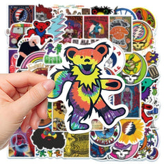 50pcs Rock Band Doodle Stickers Waterproof DIY Creative Toy
