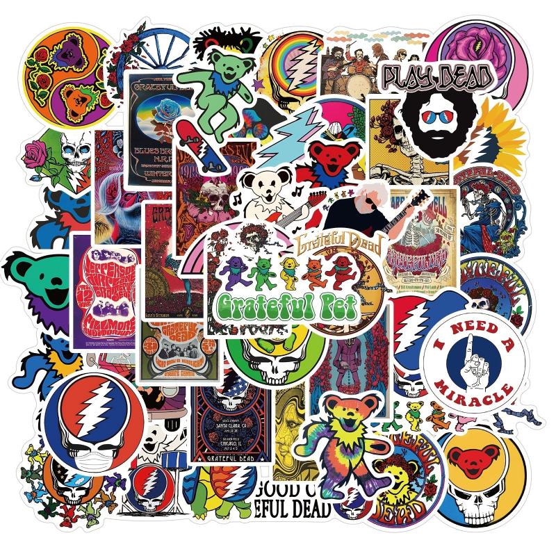 50pcs Rock Band Doodle Stickers Waterproof DIY Creative Toy
