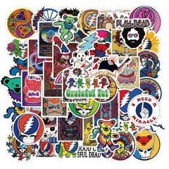 50pcs Rock Band Doodle Stickers Waterproof DIY Creative Toy