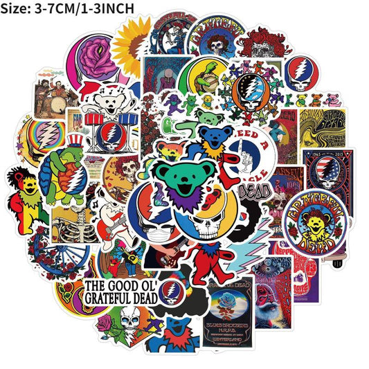 50pcs Rock Band Doodle Stickers Waterproof DIY Creative Toy