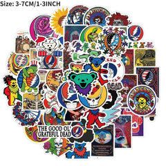 50pcs Rock Band Doodle Stickers Waterproof DIY Creative Toy