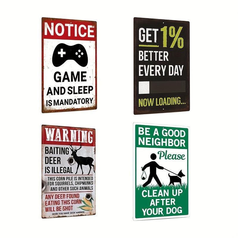 Gaming Room Metal Sign 8x12 Gamer Gift Boys Kids Bedroom Decor