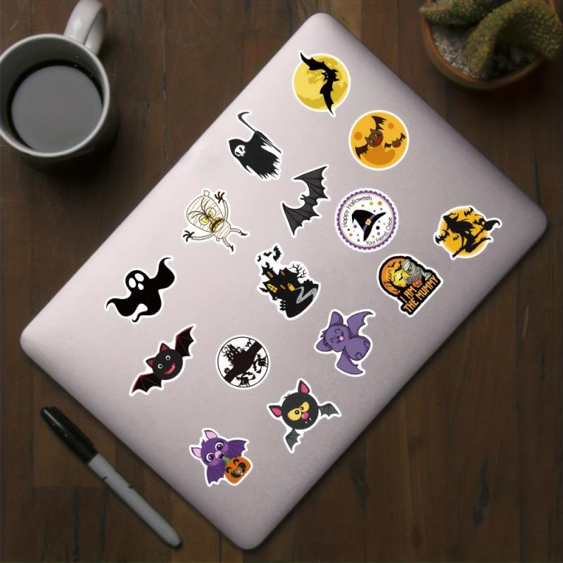 200pcs Halloween Doodle Stickers Pumpkin Ghost Bat Horror Funny Decoration