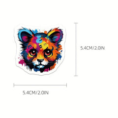 50pcs Colorful Animal Doodle Stickers for Phone Laptop Cup