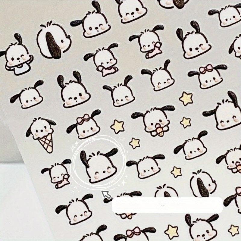 5 Animal Nail Transparent Self Adhesive Stickers DIY Decals