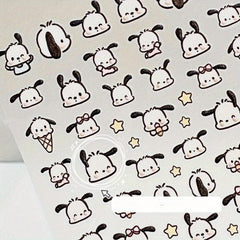 5 Animal Nail Transparent Self Adhesive Stickers DIY Decals