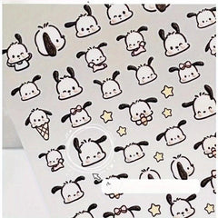 5 Animal Nail Transparent Self Adhesive Stickers DIY Decals