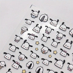 5 Animal Nail Transparent Self Adhesive Stickers DIY Decals