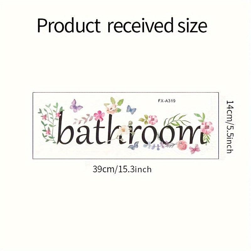 Green Leaves Butterfly Flower Wall Sticker Bathroom Door Home Decor