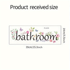 Green Leaves Butterfly Flower Wall Sticker Bathroom Door Home Decor