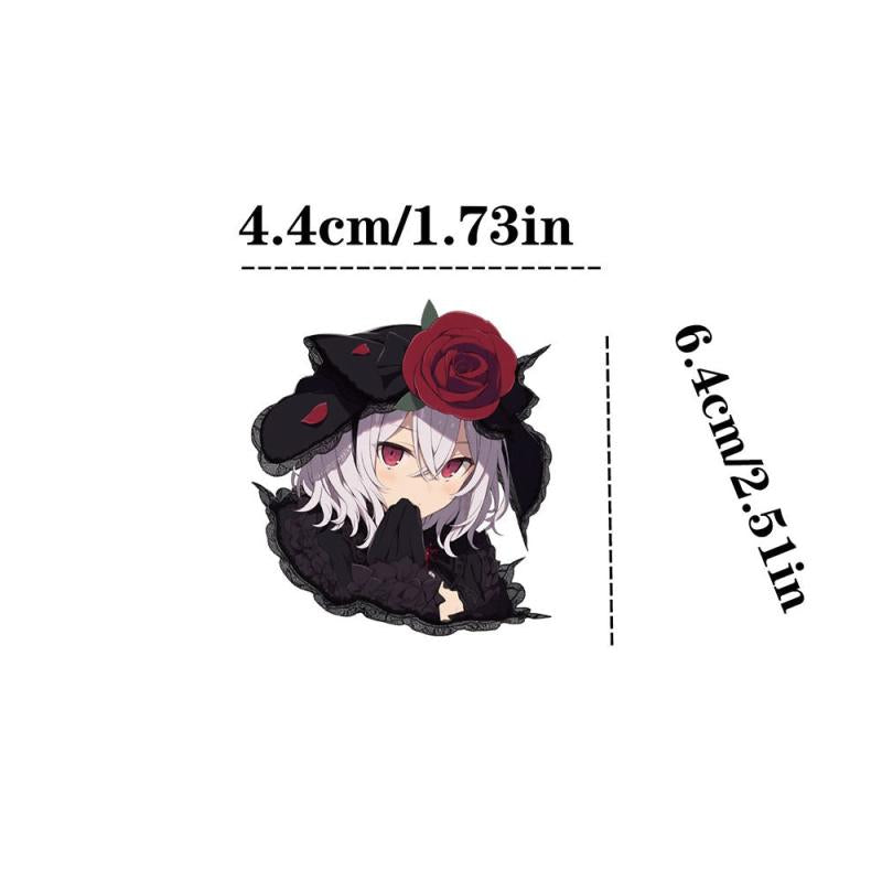 50pcs Gothic Rose Girl Waterproof Sticker PVC Decal