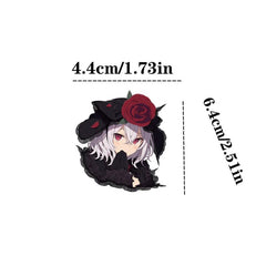 50pcs Gothic Rose Girl Waterproof Sticker PVC Decal