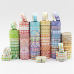 60 Rolls DIY Grid Washi Tape for Journal Stickers School Party Supplies
