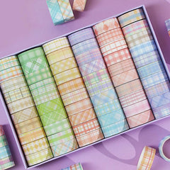 60 Rolls DIY Grid Washi Tape for Journal Stickers School Party Supplies
