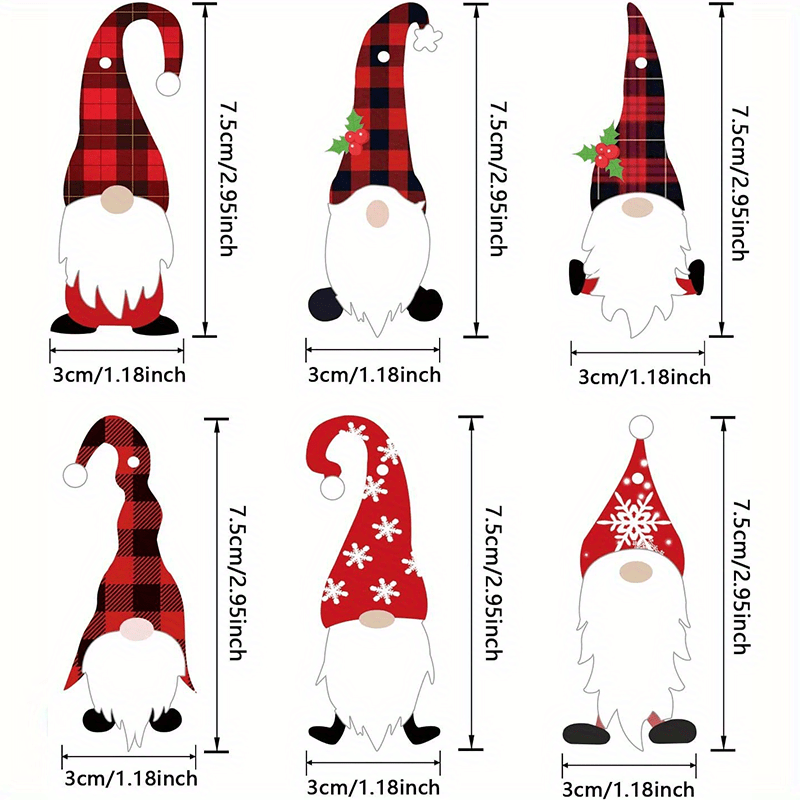 30pcs Wooden Hanging Decoration Santa Claus Gnome Elf Ornament