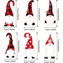 30pcs Wooden Hanging Decoration Santa Claus Gnome Elf Ornament