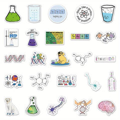 50pcs Chemistry Equations Waterproof Cartoon Stickers for Motorcycle Laptop