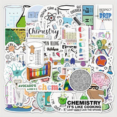 50pcs Chemistry Equations Waterproof Cartoon Stickers for Motorcycle Laptop