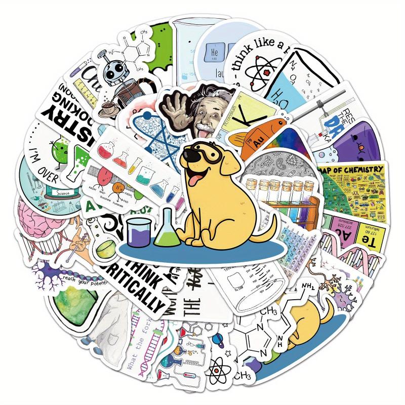 50pcs Chemistry Equations Waterproof Cartoon Stickers for Motorcycle Laptop