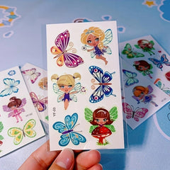 5pcs Flower Fairy Butterfly Children's Tattoo Stickers Fun Waterproof Party Gift