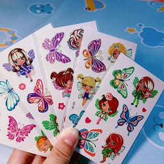 5pcs Flower Fairy Butterfly Children's Tattoo Stickers Fun Waterproof Party Gift