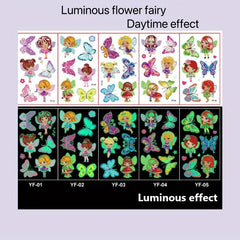 5pcs Flower Fairy Butterfly Children's Tattoo Stickers Fun Waterproof Party Gift