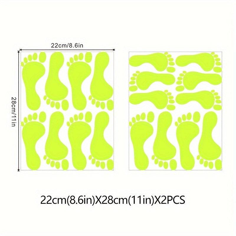 2pcs Glow in the dark Little Feet Stickers Room Decoration