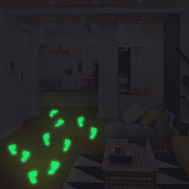 2pcs Glow in the dark Little Feet Stickers Room Decoration