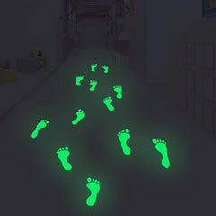 2pcs Glow in the dark Little Feet Stickers Room Decoration