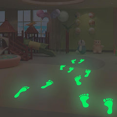 2pcs Glow in the dark Little Feet Stickers Room Decoration
