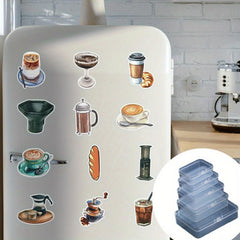50pcs Coffee Graffiti Stickers Car Mobile Phone Guitar Decoration Stickers