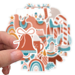 24pcs Cartoon Christmas Decoration Stickers Waterproof DIY Stickers