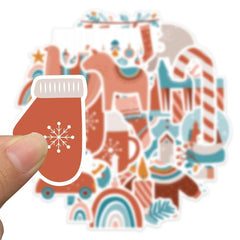 24pcs Cartoon Christmas Decoration Stickers Waterproof DIY Stickers