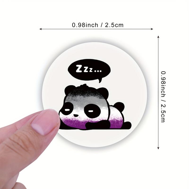 500 Asexual Pride Stickers Roll LGBT Nonsexual Vinyl Stickers