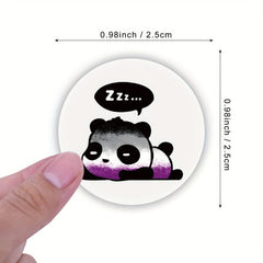 500 Asexual Pride Stickers Roll LGBT Nonsexual Vinyl Stickers