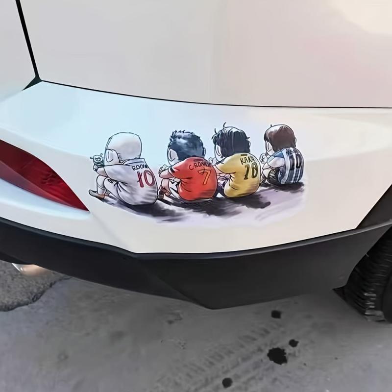 Creative Cartoon Football Fan Car Sticker
