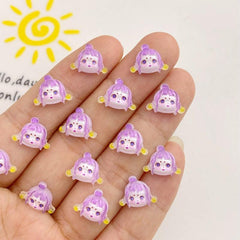 10pcs Mini Resin Girl Flat Back Ornament for Jewelry Making