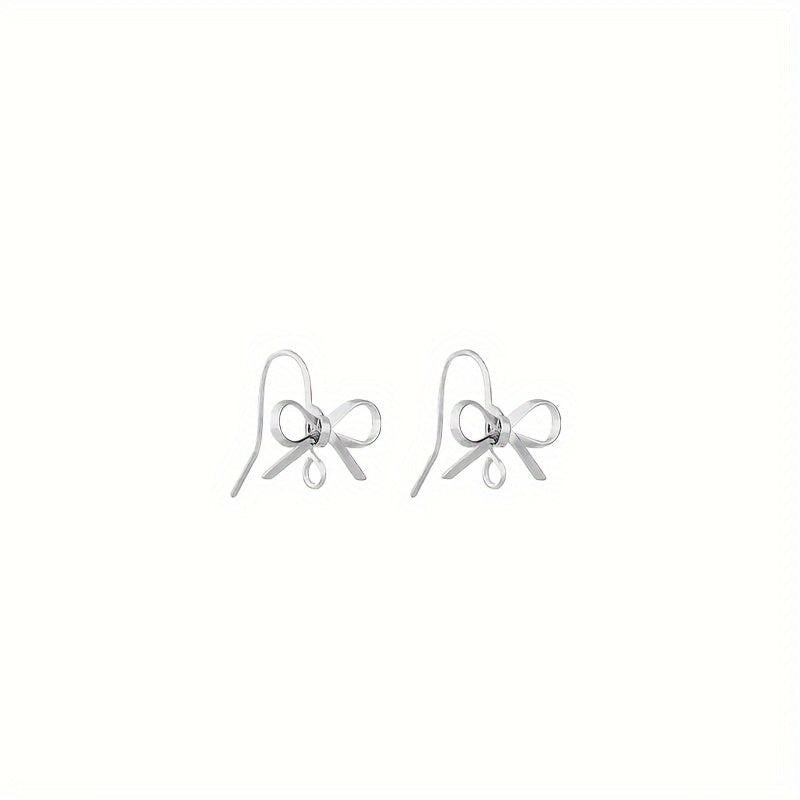 2pcs Bow Tie Earrings Alloy Earrings Bow Shape for Jewelry Making