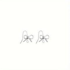 2pcs Bow Tie Earrings Alloy Earrings Bow Shape for Jewelry Making