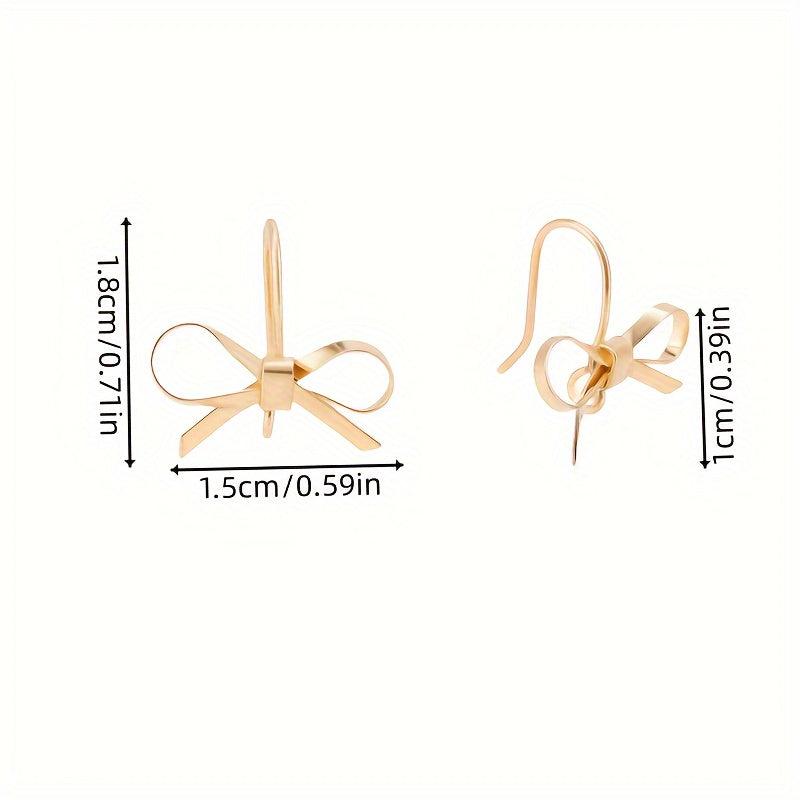 2pcs Bow Tie Earrings Alloy Earrings Bow Shape for Jewelry Making