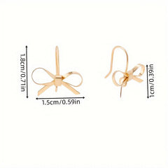 2pcs Bow Tie Earrings Alloy Earrings Bow Shape for Jewelry Making