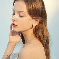 2pcs Bow Tie Earrings Alloy Earrings Bow Shape for Jewelry Making