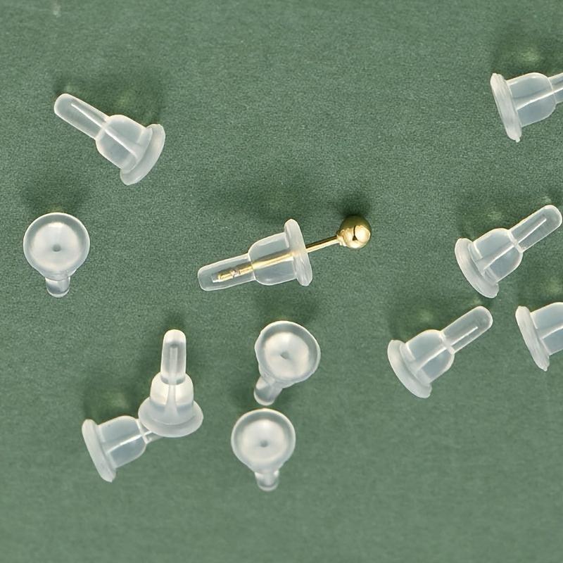 20pcs Silicone Earring Hooks Transparent Dustproof Soft Ear Safety Pads