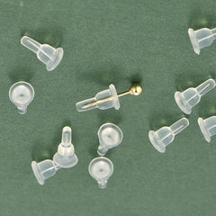 20pcs Silicone Earring Hooks Transparent Dustproof Soft Ear Safety Pads