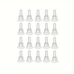 20pcs Silicone Earring Hooks Transparent Dustproof Soft Ear Safety Pads