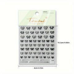 DIY Crystal Nail Stickers Colorful Jelly Pearl Bow Nail Stickers