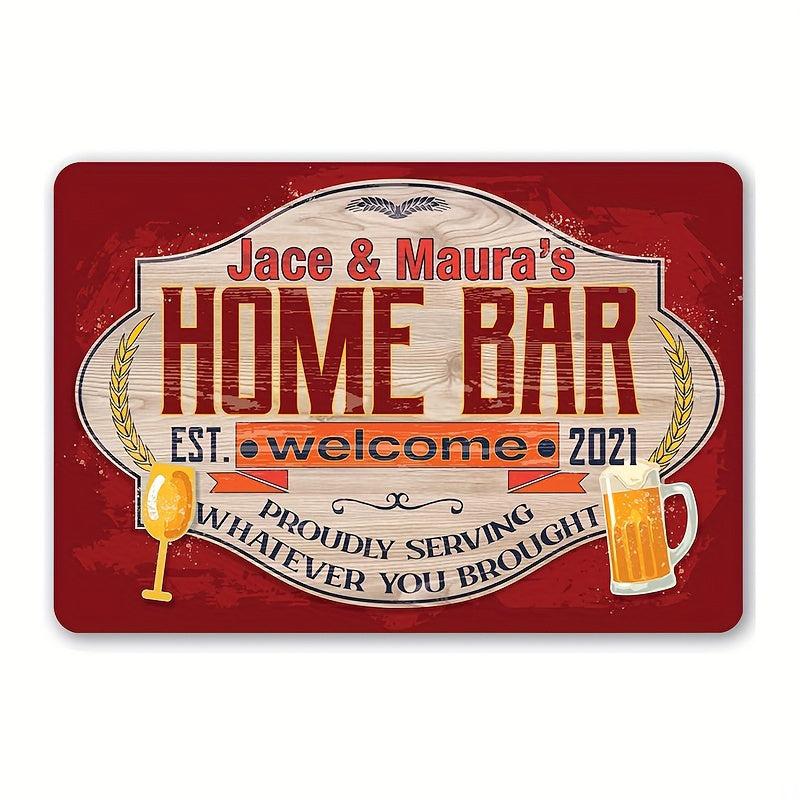 Home Bar Sign: Bar And Pub Rules Alcohol Beer Sign - Man Cave Basement Decor