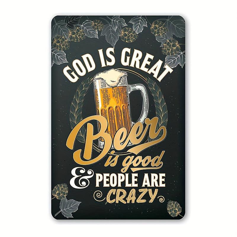 Home Bar Sign: Bar And Pub Rules Alcohol Beer Sign - Man Cave Basement Decor