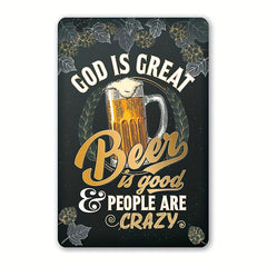 Home Bar Sign: Bar And Pub Rules Alcohol Beer Sign - Man Cave Basement Decor