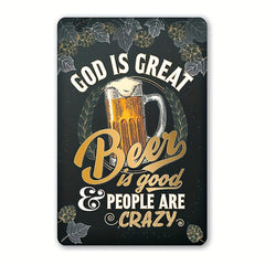 Home Bar Sign: Bar And Pub Rules Alcohol Beer Sign - Man Cave Basement Decor